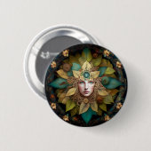 Natuur Goddess Mandala Ronde Button 5,7 Cm (Voorkant /achterkant)