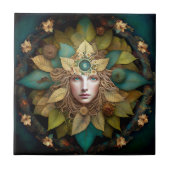 Natuur Goddess Mandala Tegeltje (Voorkant)