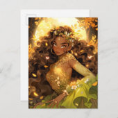 Natuur Godin Afro-Amerikaanse Fantasy Art Briefkaart (Voorkant / Achterkant)