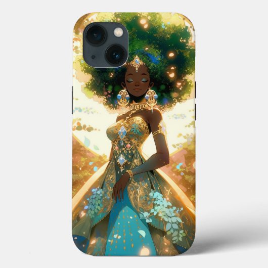 Natuur Godin Afro-Amerikaanse Fantasy Art Case-Mate iPhone Case (Achterkant)