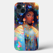 Natuur Godin Afro-Amerikaanse Fantasy Art Case-Mate iPhone Case (Achterkant)
