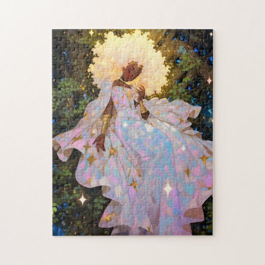 Natuur Godin Afro-Amerikaanse Fantasy Art Legpuzzel (Verticaal)