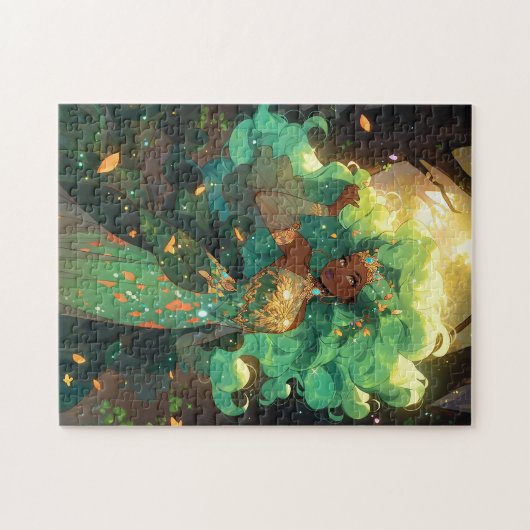 Natuur Godin Afro-Amerikaanse Fantasy Art Legpuzzel (Horizontaal)