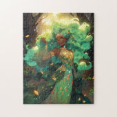 Natuur Godin Afro-Amerikaanse Fantasy Art Legpuzzel (Verticaal)
