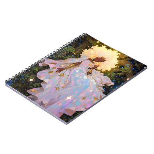 Natuur Godin Afro-Amerikaanse Fantasy Art Notitieboek (Linkerzijde)