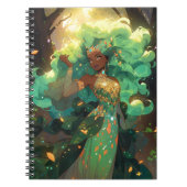 Natuur Godin Afro-Amerikaanse Fantasy Art Notitieboek (Voorkant)