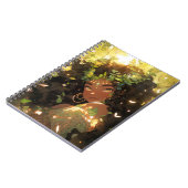 Natuur Godin Afro-Amerikaanse Fantasy Art Notitieboek (Linkerzijde)