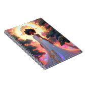 Natuur Godin Afro-Amerikaanse Fantasy Art Notitieboek (Rechterzijde)