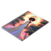 Natuur Godin Afro-Amerikaanse Fantasy Art Notitieboek (Linkerzijde)