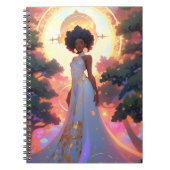 Natuur Godin Afro-Amerikaanse Fantasy Art Notitieboek (Voorkant)