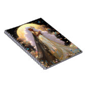 Natuur Godin Afro-Amerikaanse Fantasy Art Notitieboek (Rechterzijde)