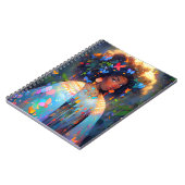 Natuur Godin Afro-Amerikaanse Fantasy Art Notitieboek (Linkerzijde)