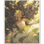 Natuur Godin Afro-Amerikaanse Fantasy Art Sticker (Voorkant)