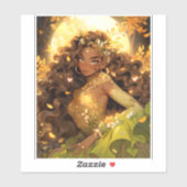 Natuur Godin Afro-Amerikaanse Fantasy Art Sticker (Vel)