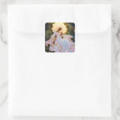 Natuur Godin Afro-Amerikaanse Fantasy Art Vierkante Sticker (Tas)