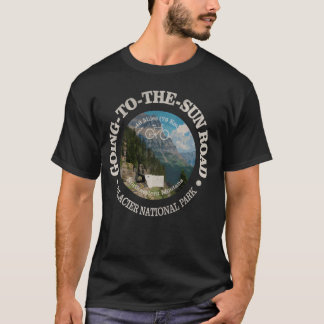 Natuur Going-to-the-Sun Road Fietscamping T-shirt