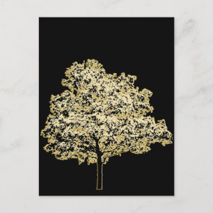 Natuur Golden Tree Originele kunst Briefkaart