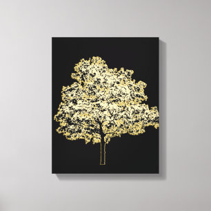 Natuur Golden Tree Originele kunst Canvas Afdruk