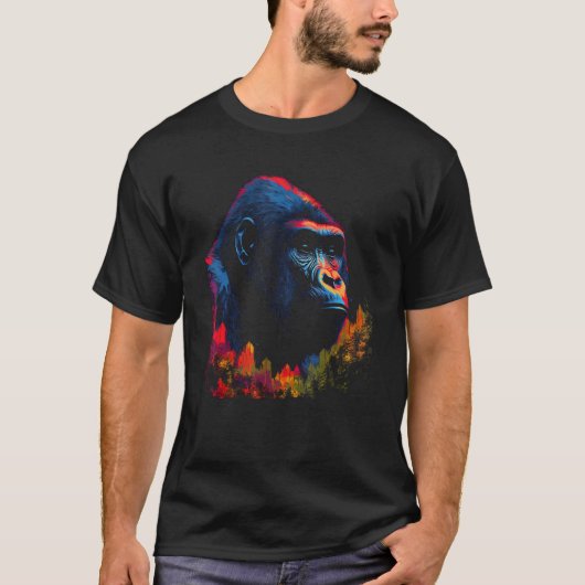 Natuur Gorilla Wildernis T-shirt (Voorkant)