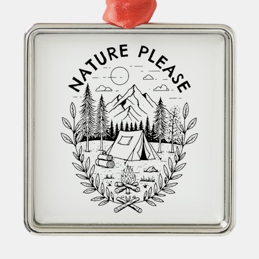 Natuur graag metalen ornament (Voorkant)