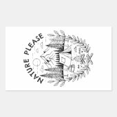 Natuur graag rechthoekige sticker (Voorkant)