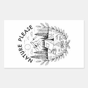 Natuur graag rechthoekige sticker