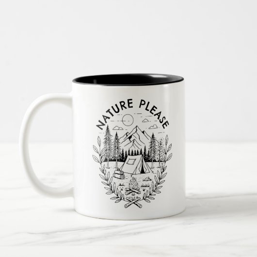 Natuur graag tweekleurige koffiemok (Links)