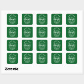 Natuur graag vierkante sticker (Vel)