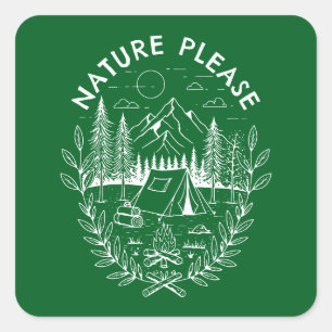 Natuur graag vierkante sticker