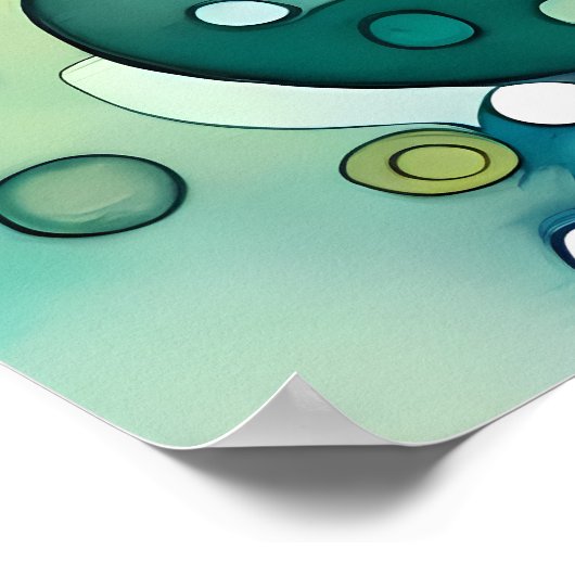 Natuur Grace in Abstracte Captivate Flower Paintin Poster (Hoek)