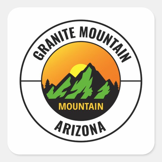 Natuur Granite Mountain Yavapai County Arizona Vierkante Sticker (Voorkant)