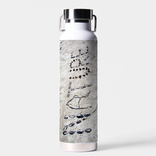 Natuur Graphics Zand Art Shells Twigs Rocks Waterfles (Voorkant)