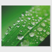 Natuur gras groene waterbladblad cadeaupapier (Vlak)