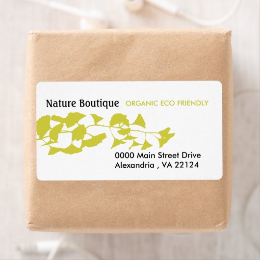 Natuur Green Autumn Golden Ginkgo Etiket (Insitu)