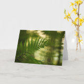 Natuur Green Fern Frond Kaart (Gele Bloem)
