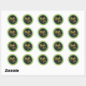 Natuur Green Gold Hartelijk dank Ronde Sticker (Vel)