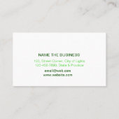 Natuur Green Grass Spray Bottle Cleaning Service Visitekaartje (Achterkant)