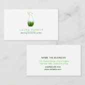 Natuur Green Grass Spray Bottle Cleaning Service Visitekaartje (Voorkant / Achterkant)