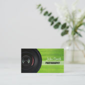 Natuur Green Stripe visitekaartje voor fotografie (Staand voorkant)