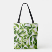 Natuur groen blad tote bag (Achterkant)
