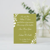 Natuur Groen en Blauw voor Christelijke bruiloft Uitnodiging Briefkaart (Staand voorkant)