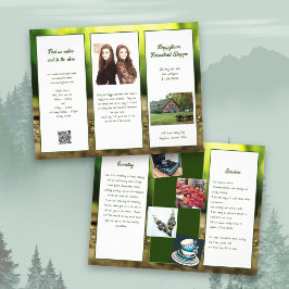 Natuur Groen Gevouwen Winkel Zakelijke Brochure