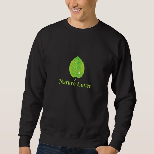 Natuur Groene Blad Waterdruppels Trui (Voorkant)