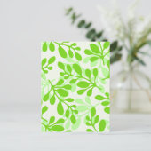 Natuur groene bladeren briefkaart (Staand voorkant)