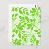 Natuur groene bladeren briefkaart (Voorkant / Achterkant)