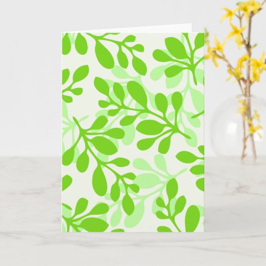 Natuur groene bladeren kaart (Gele Bloem)