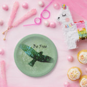 Natuur groene bomen vochtige staafcellen zijn vrij papieren bordje (Feest)