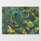 Natuur Groene Godin Schilderij Pagan Earth Raamsticker (Vel)