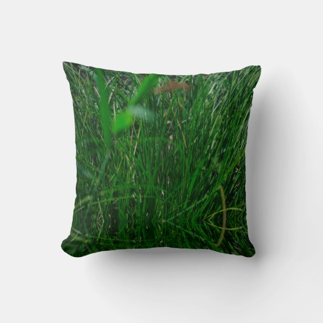 Natuur groene grasbladeren kussen (Voorkant)