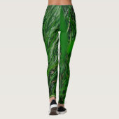 Natuur groene grasbladeren leggings (Achterkant)